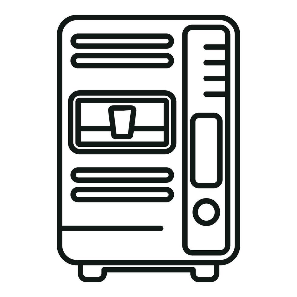 Juice drinking machine icon outline vector. Transported supply vector