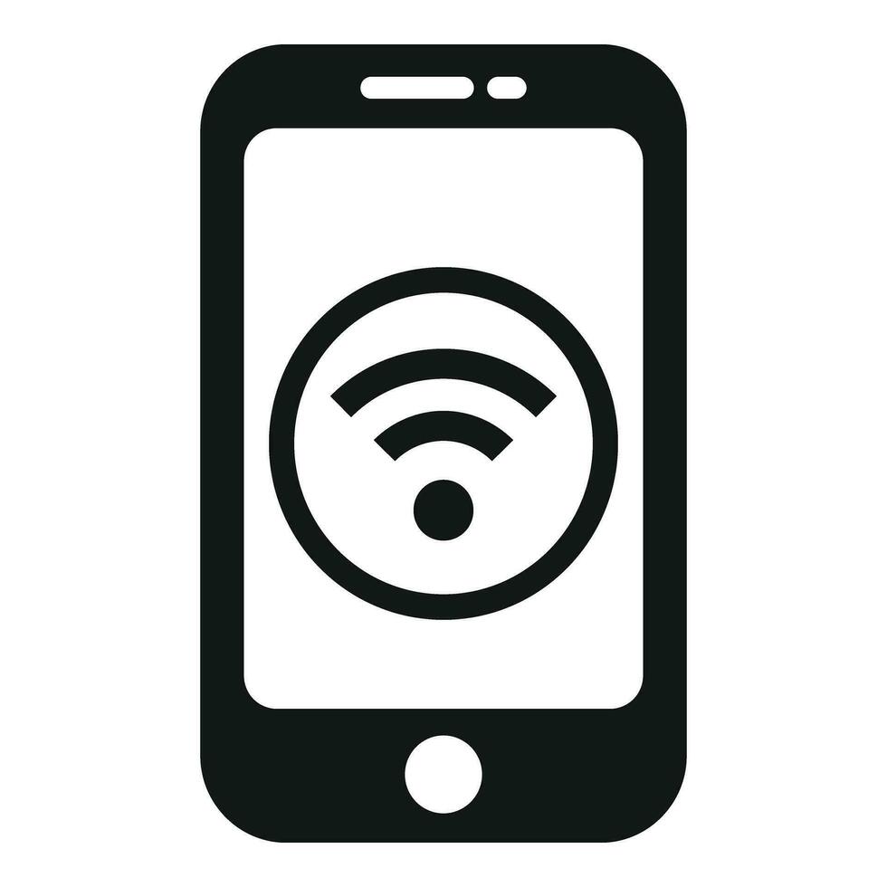 Wifi cloud smartphone icon simple vector. Cloud information admin vector