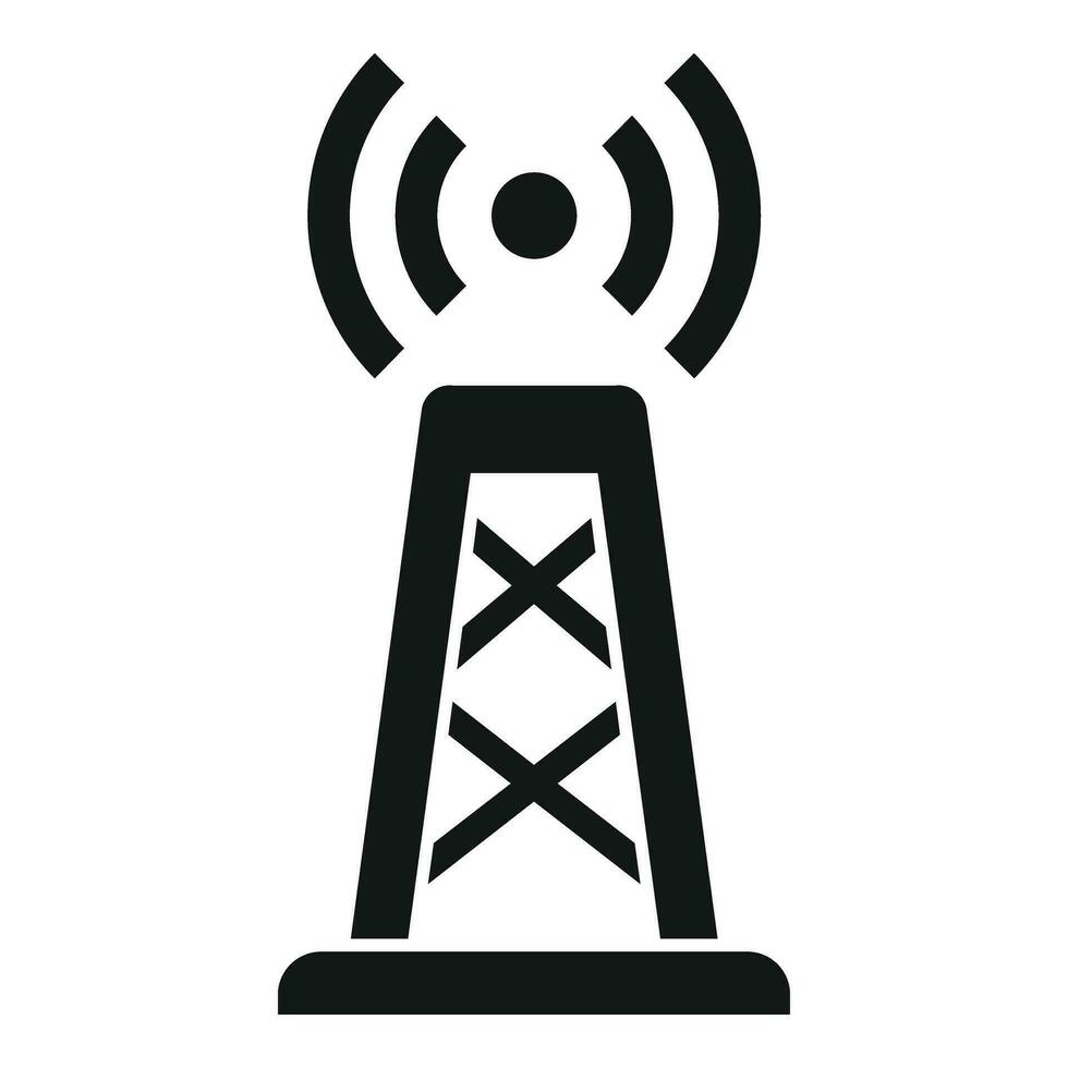 Wifi proveedor torre icono sencillo vector. Internet digital datos vector