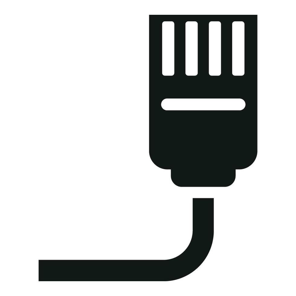 Internet provider cable icon simple vector. Dark router storage vector