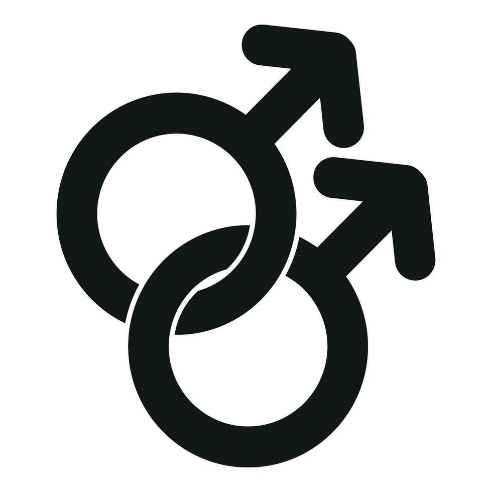 Chain of genders icon simple vector. Gender identity vector