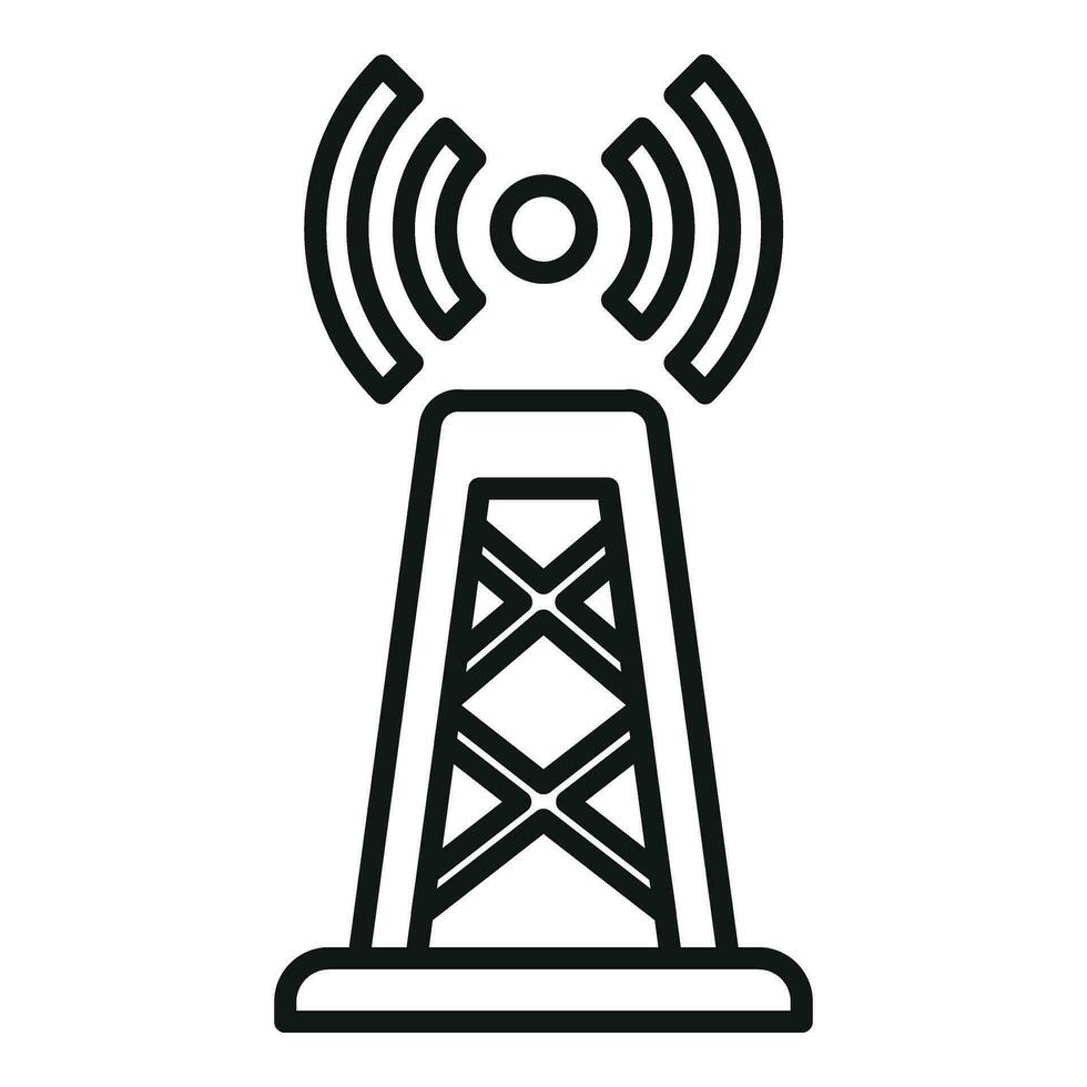 Wifi provider tower icon outline vector. Internet digital data vector