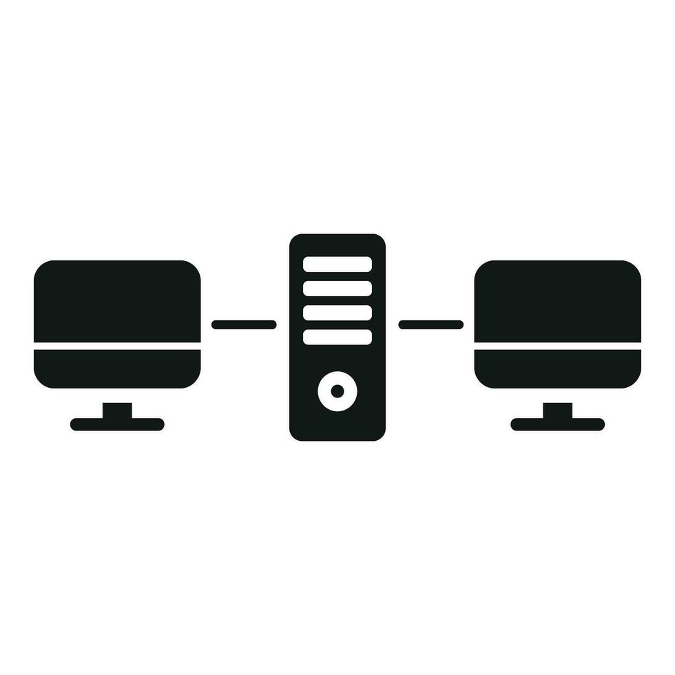 Cloud storage router icon simple vector. Tech admin online vector