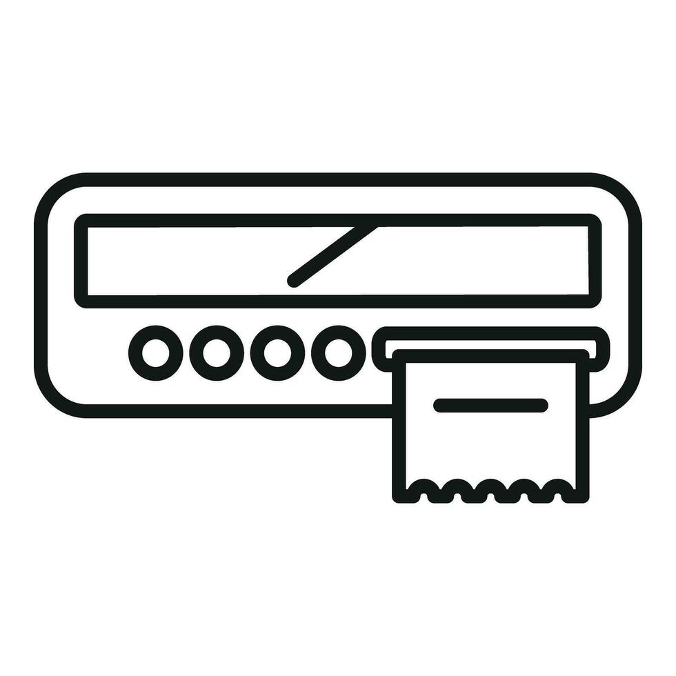 Modern taximeter icon outline vector. Radio rate ride vector