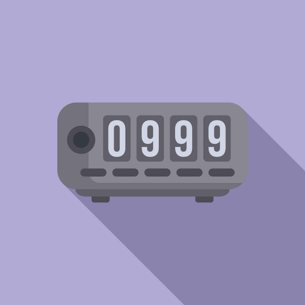 Taximeter cab control icon flat vector. Vehicle journey control vector