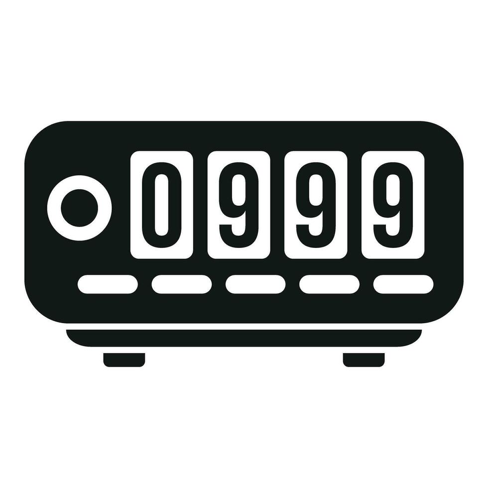 Taximeter cab control icon simple vector. Vehicle journey control vector