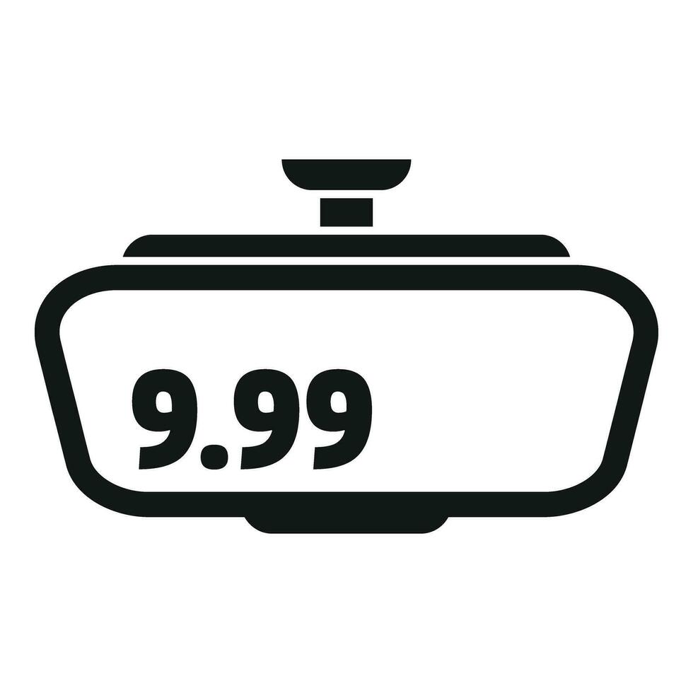 Mirror indoor taximeter icon simple vector. Vehicle control vector
