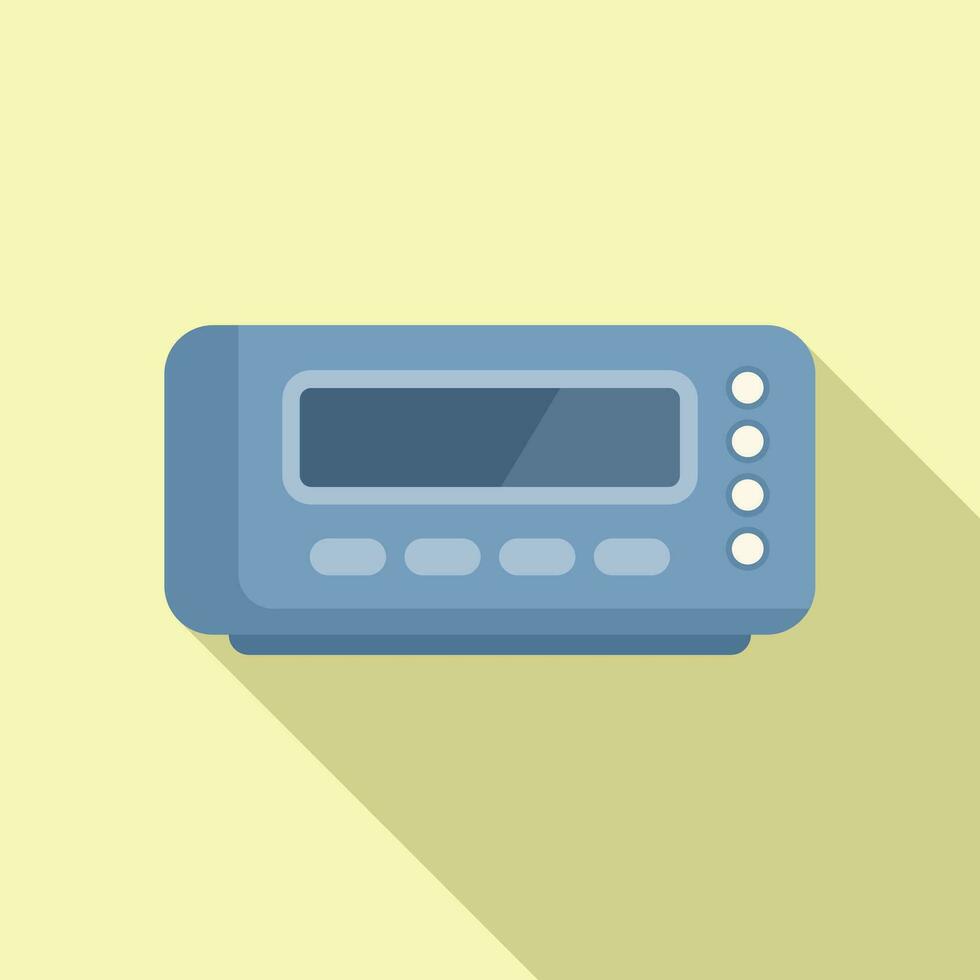 Taximeter device app icon flat vector. Radio rate ride vector