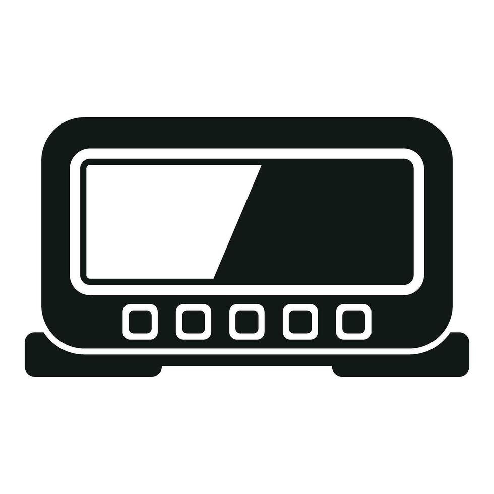 Taximeter location button icon simple vector. Service speed vector
