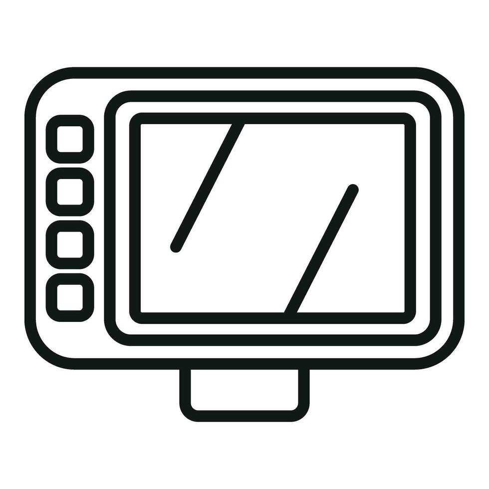 Carsharing taximeter icon outline vector. Traffic face app vector