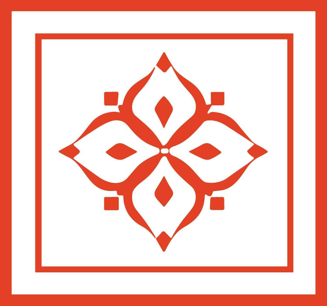 AI generated Chinese style message frame in vintage style vector