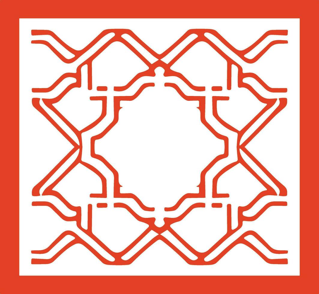 AI generated Chinese style message frame in vintage style vector