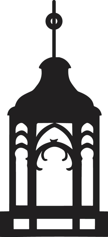AI generated Islamic style lamp in vintage style vector