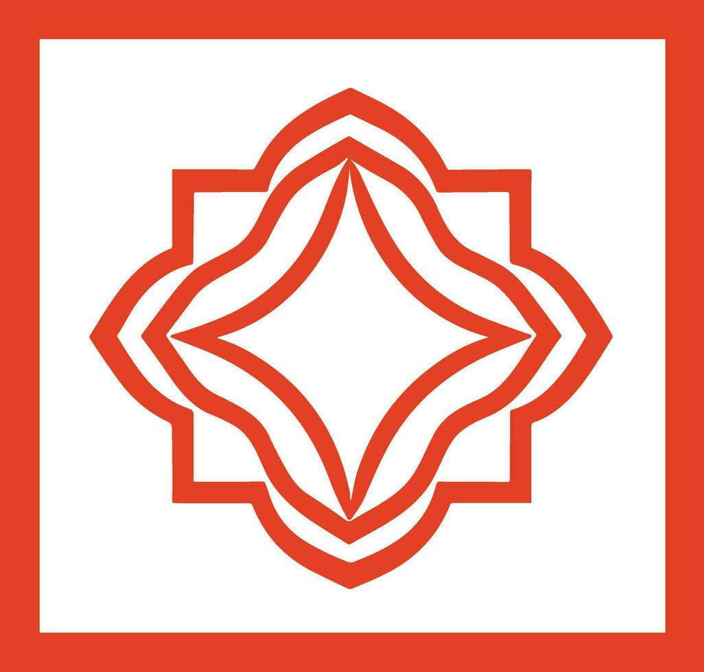 AI generated Chinese style message frame in vintage style vector