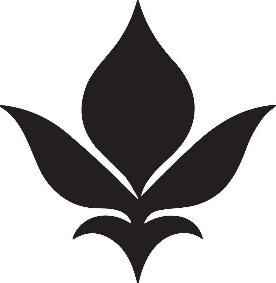 AI generated Leaf or flower logo in spa concept in vintage style vector