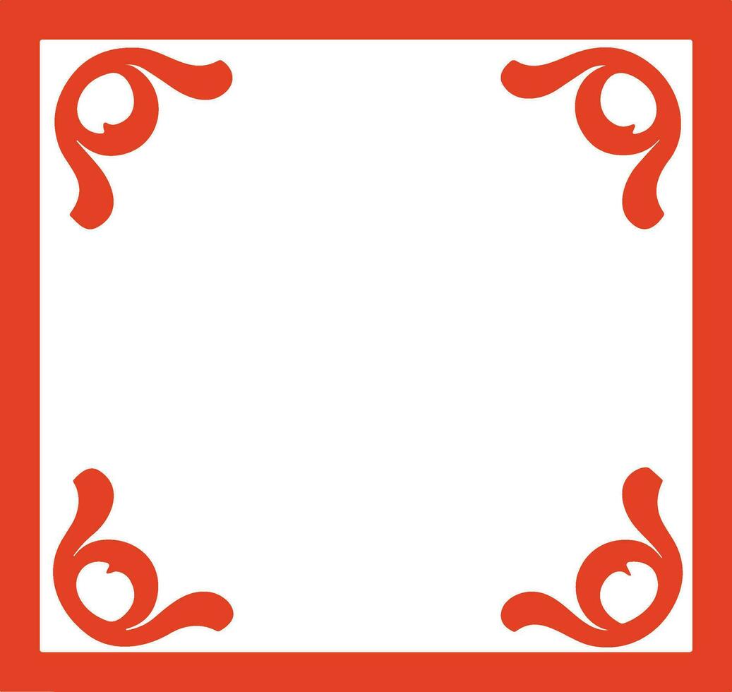 AI generated Chinese style message frame in vintage style vector