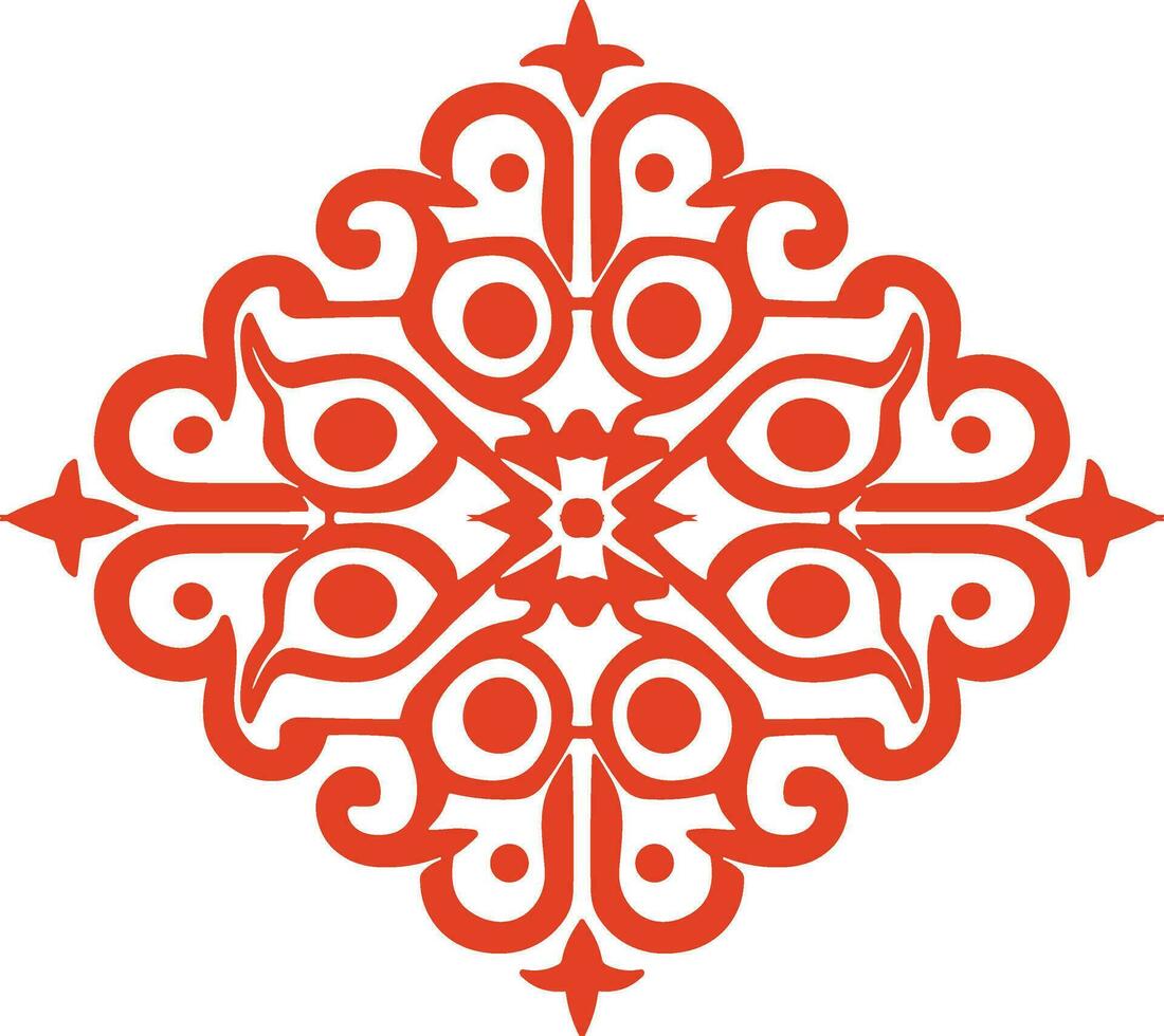 AI generated Chinese style message frame in vintage style vector