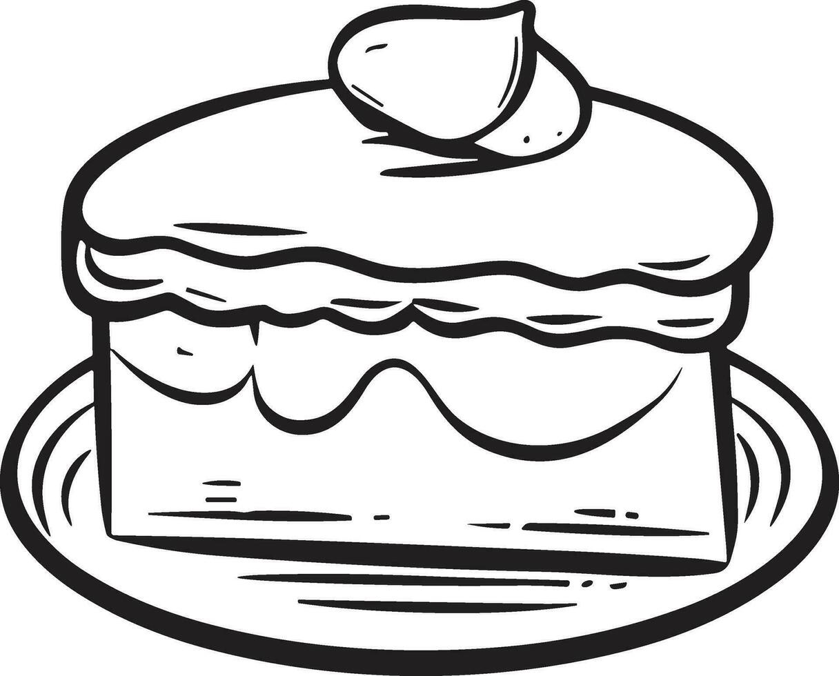 AI generated Cake and dessert shop logo in vintage style vector