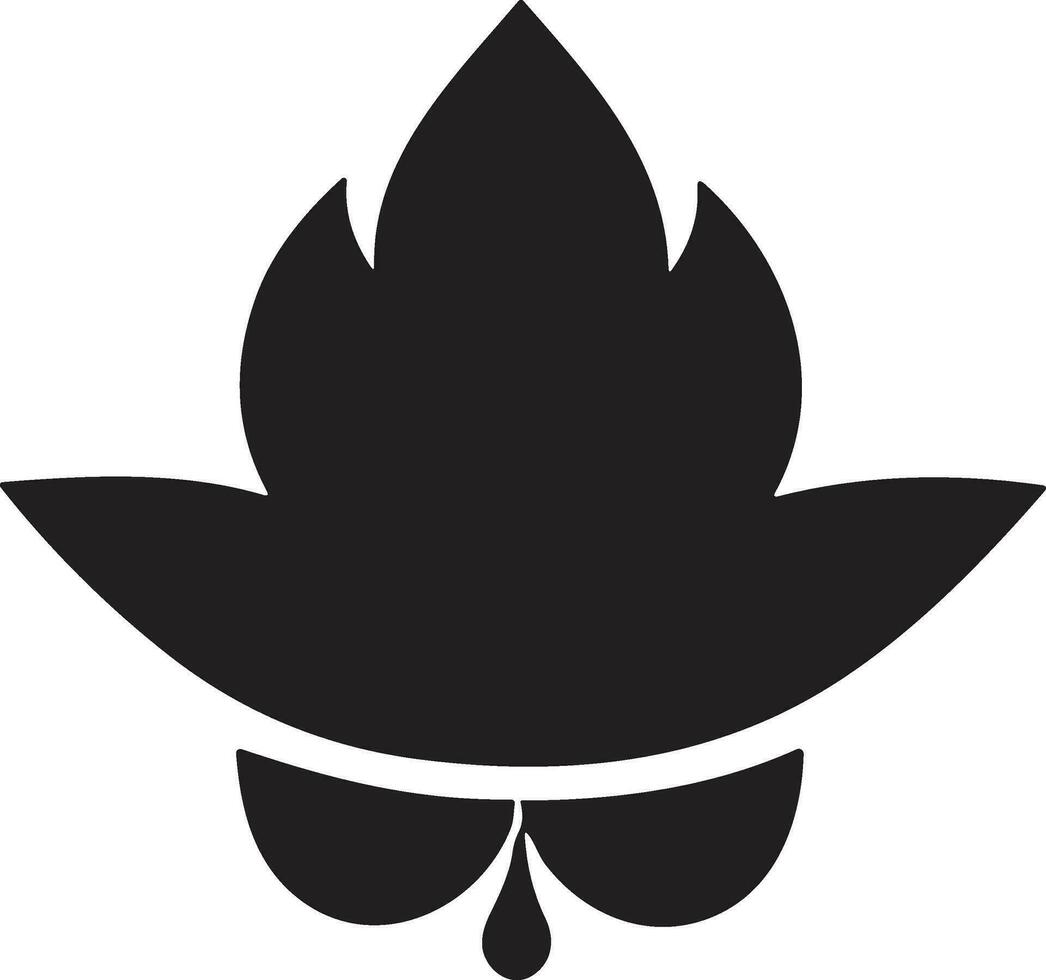 AI generated Leaf or flower logo in spa concept in vintage style vector