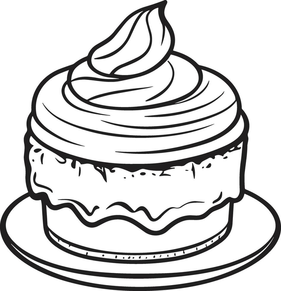 AI generated Cake and dessert shop logo in vintage style vector