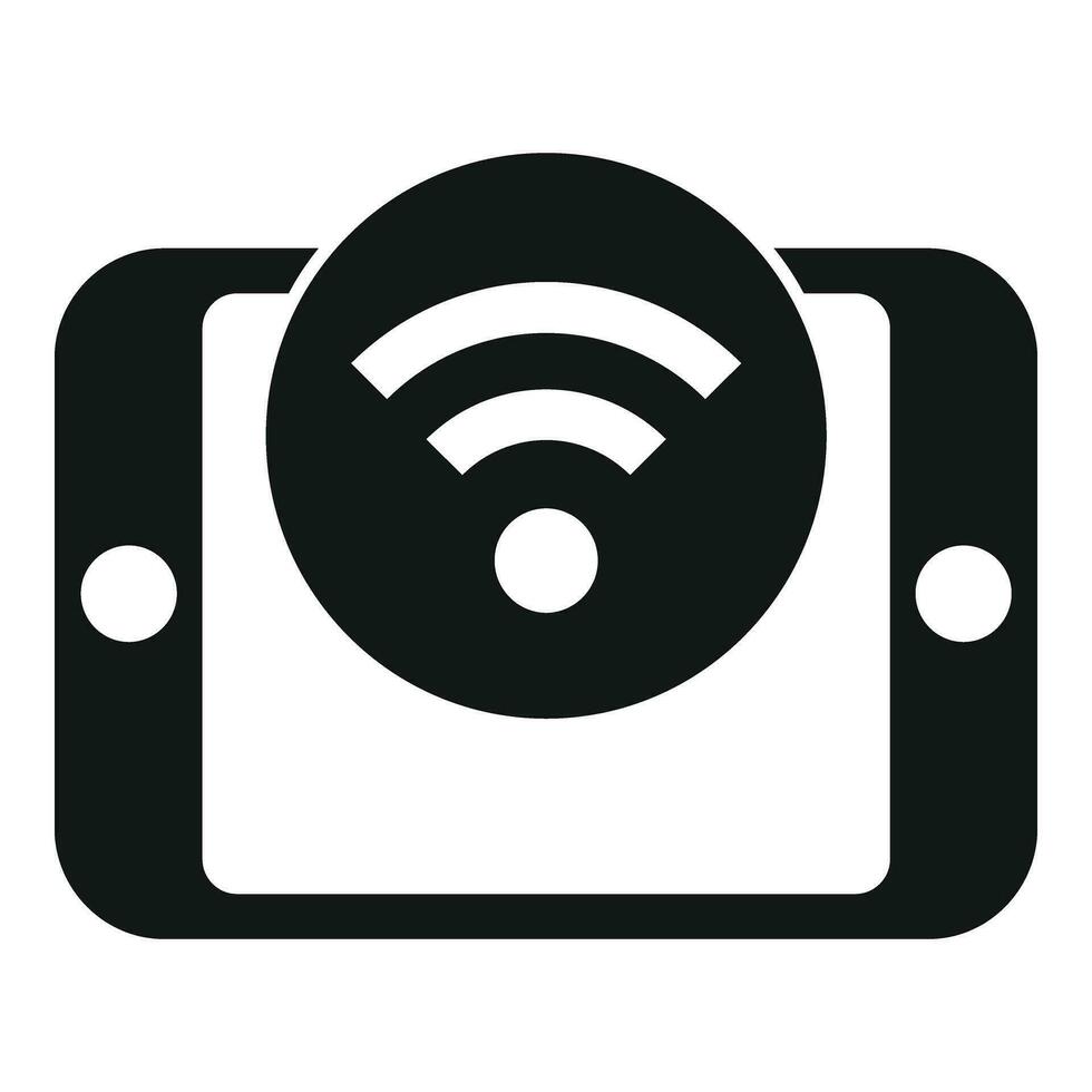 Wifi tableta Internet icono sencillo vector. almacenamiento nube vector