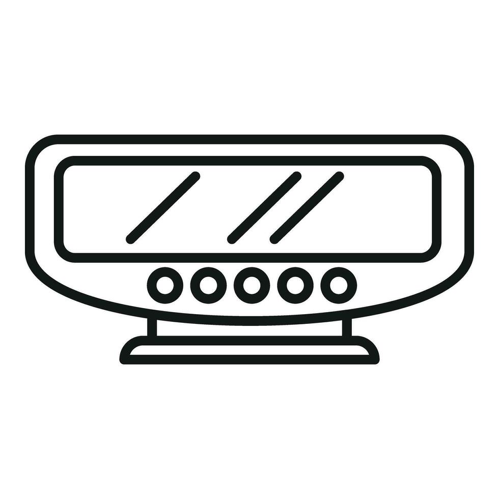 Mirror indoor taximeter icon outline vector. Vehicle control vector