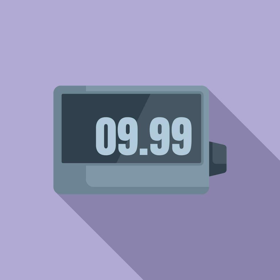 Timer taximeter icon flat vector. Speed service trip vector