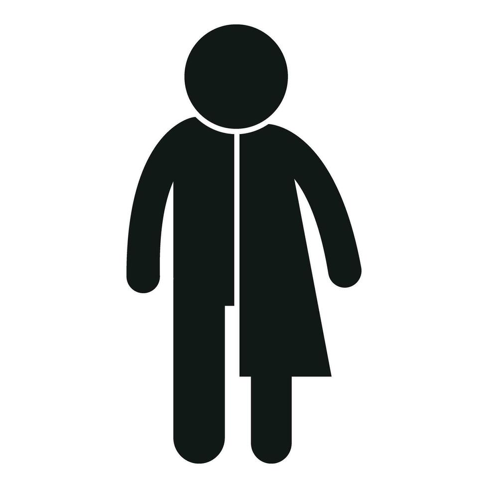 Duo female and male icon simple vector. Gender identity vector