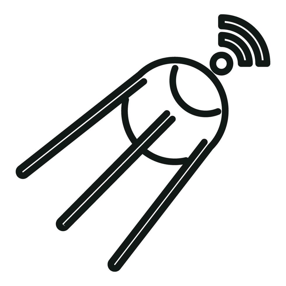 Satellite internet provider icon outline vector. Cloud business vector