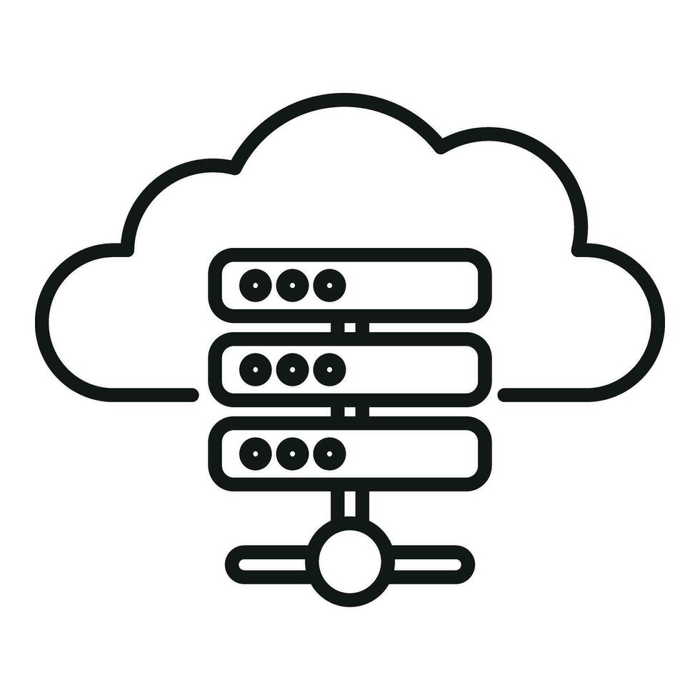 Cloud data server icon outline vector. Internet provider 36588713 ...