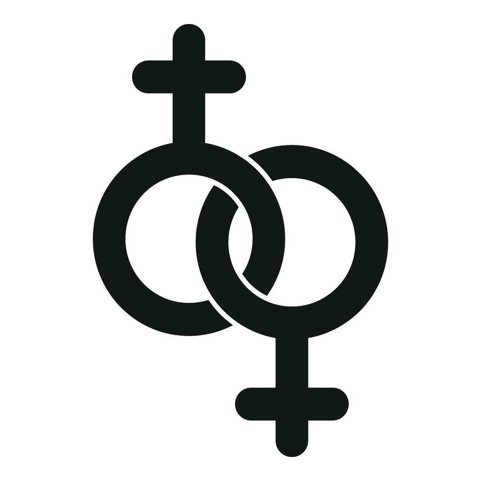 género cadena apoyo icono sencillo vector. humano moverse vector