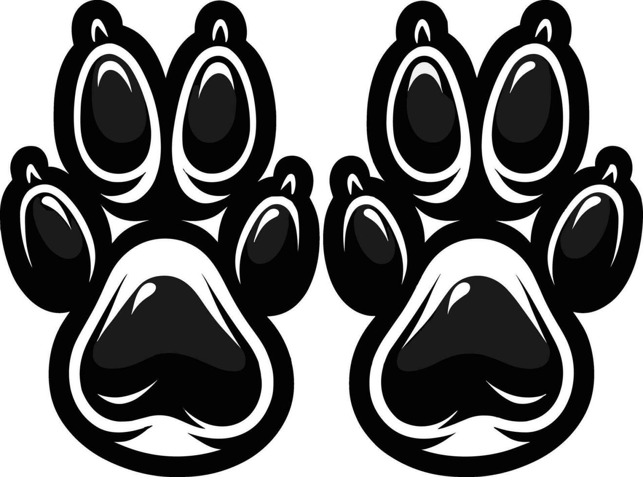 AI generated Dog Paw Clipart Illustration Free Vector