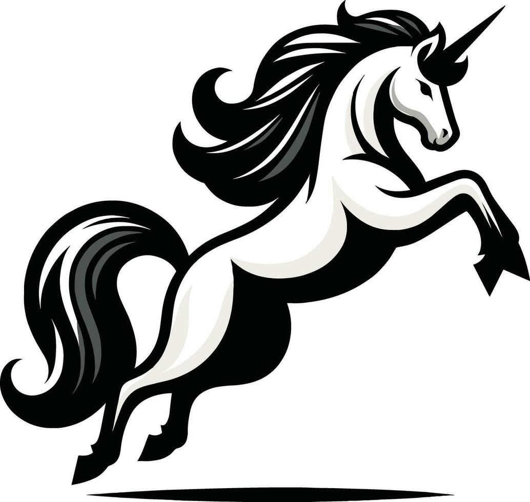 ai generado unicornio silueta ilustración. ai generativo gratis vector