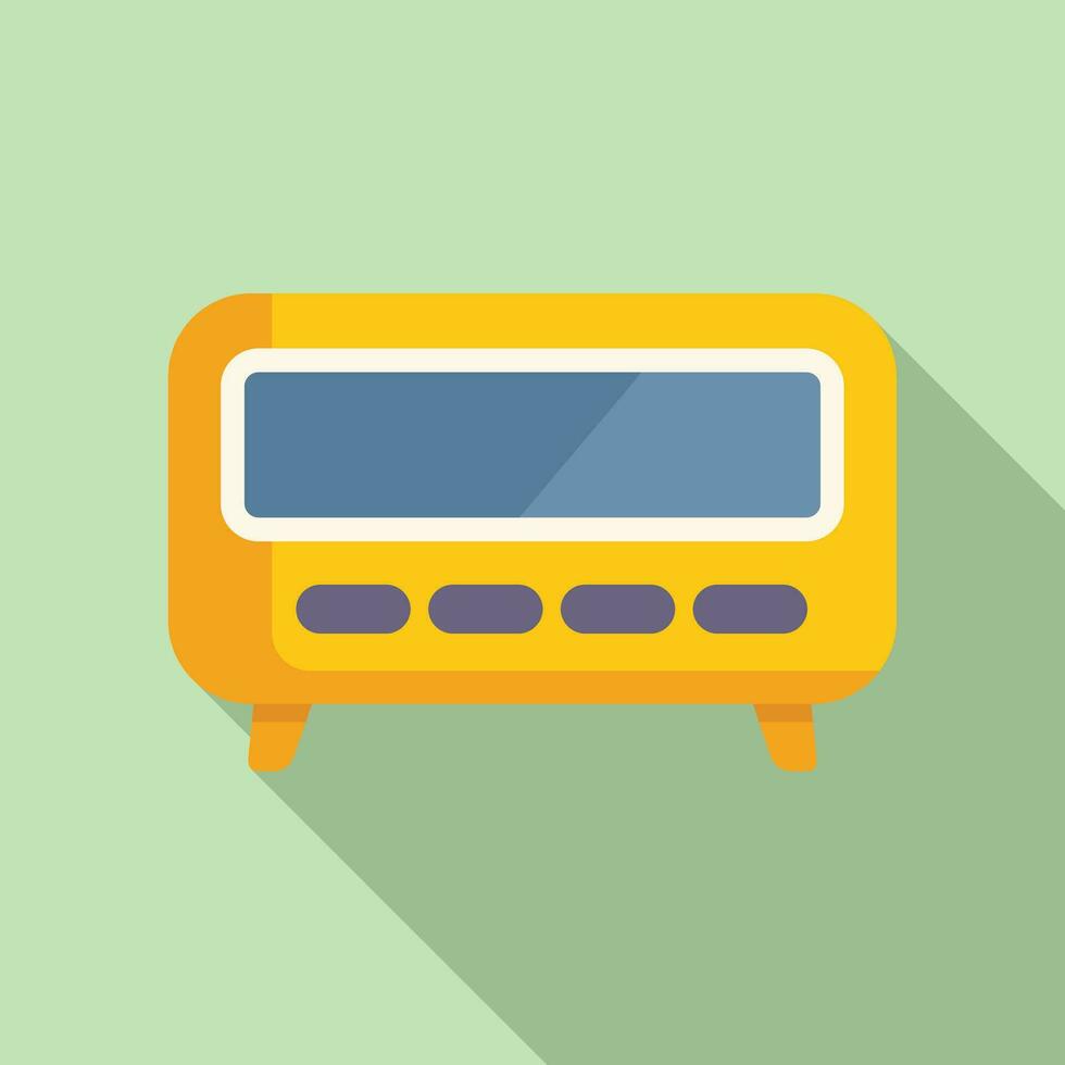 Taximeter accessory icon flat vector. Cab meter face vector