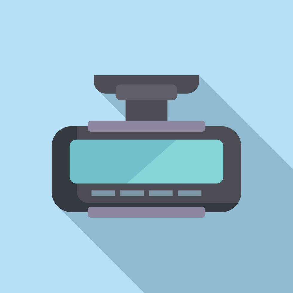 Vehicle control taximeter icon flat vector. App map car vector
