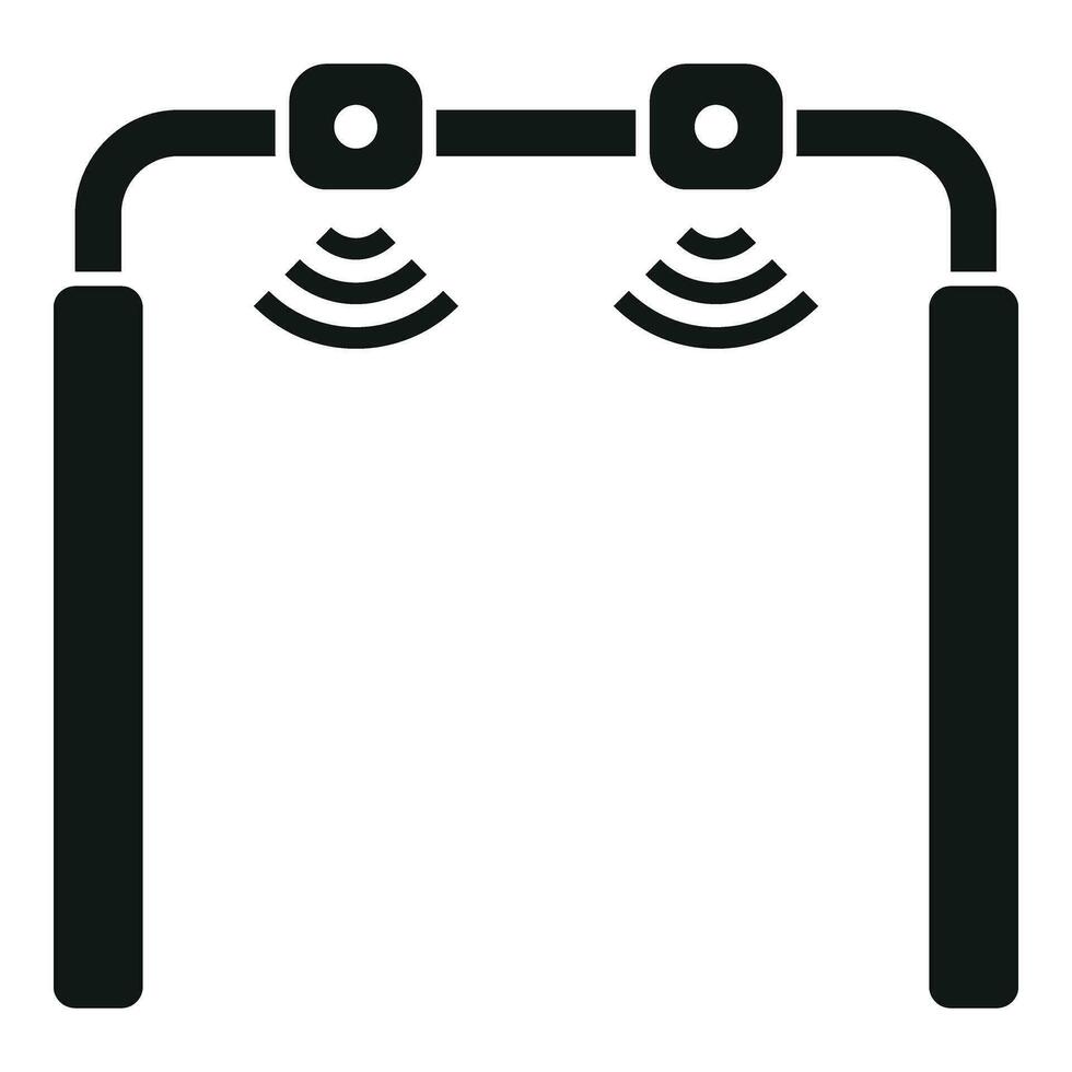 Road sensor control icon simple vector. View crosswalk vector