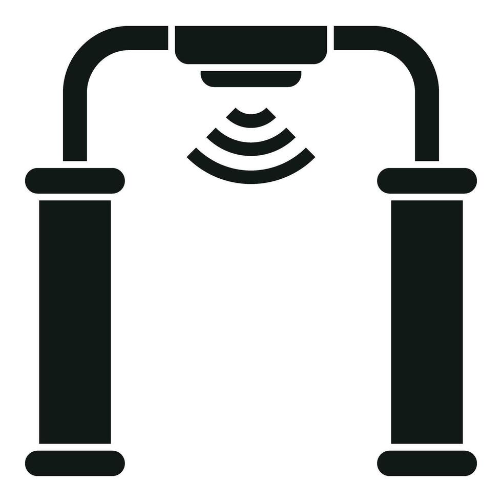 la carretera sensor arco icono sencillo vector. inteligente sistema controlar vector