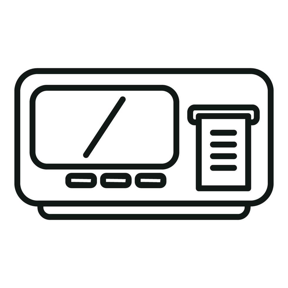 Meter fare control icon outline vector. Trip auto delivery vector