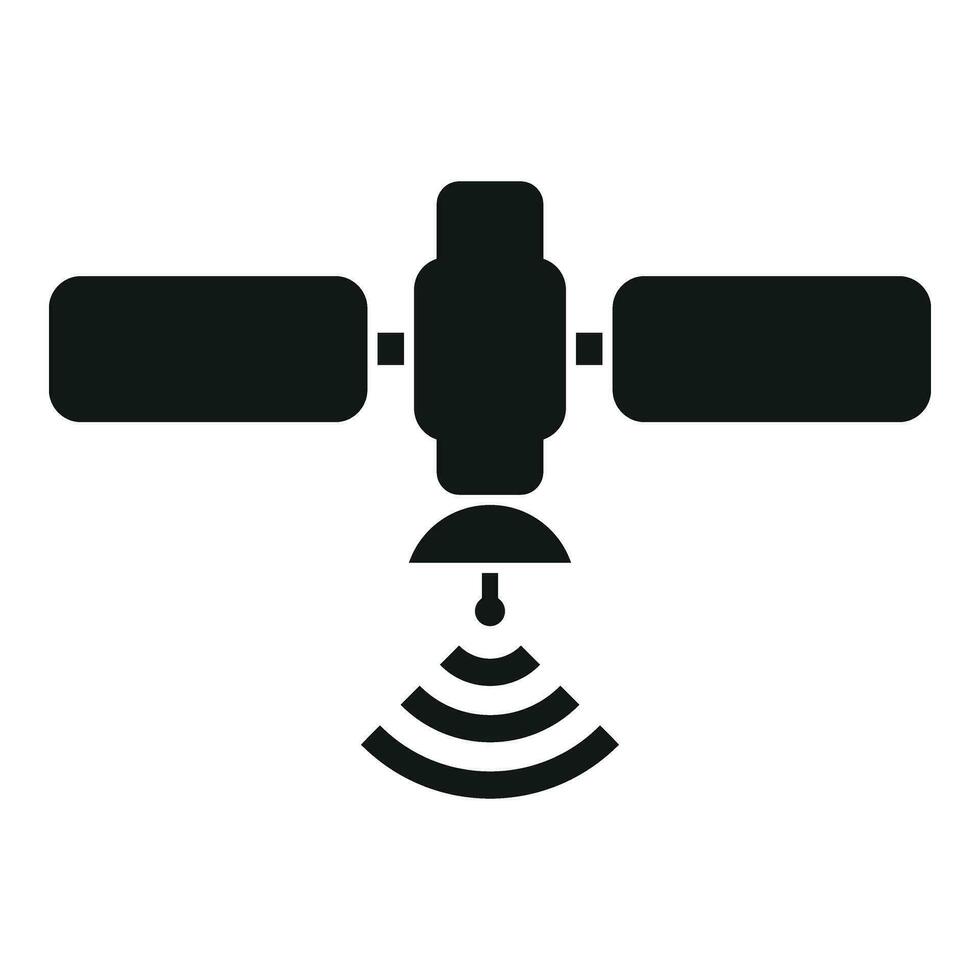 Satellite road sensor icon simple vector. Safety system vector