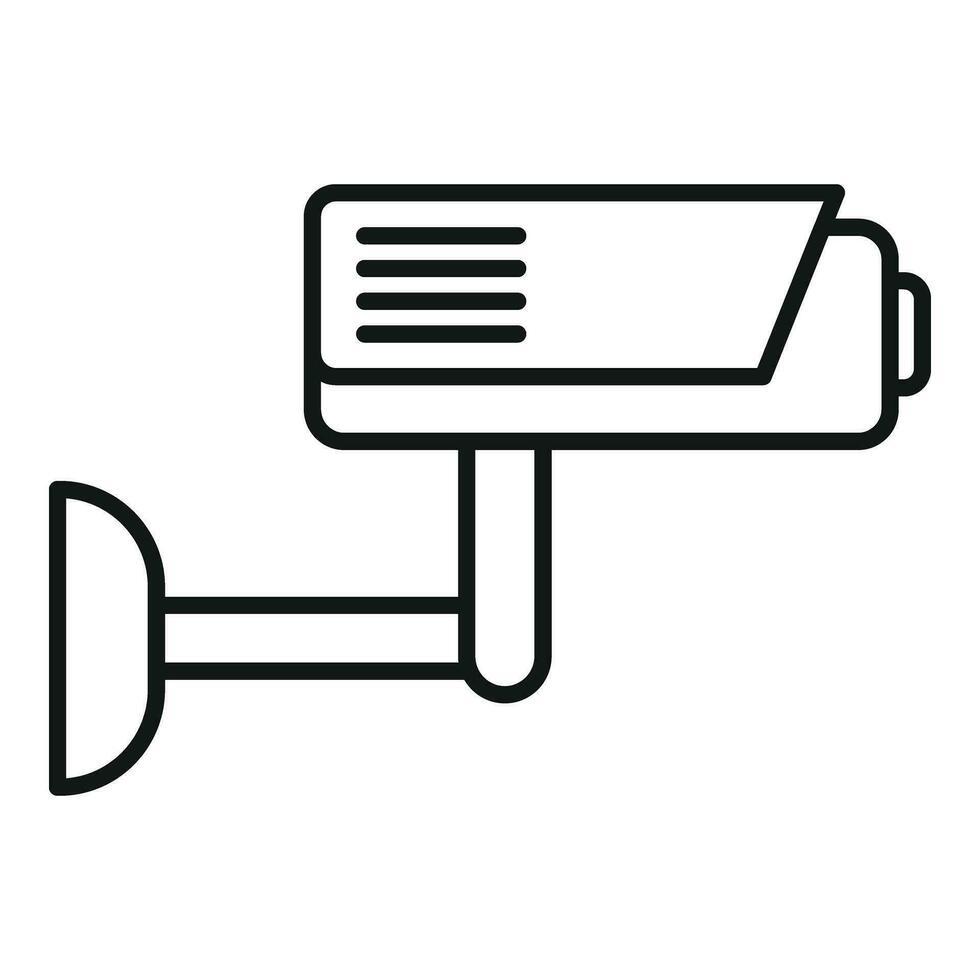 Video road security icon outline vector. Camera control vector