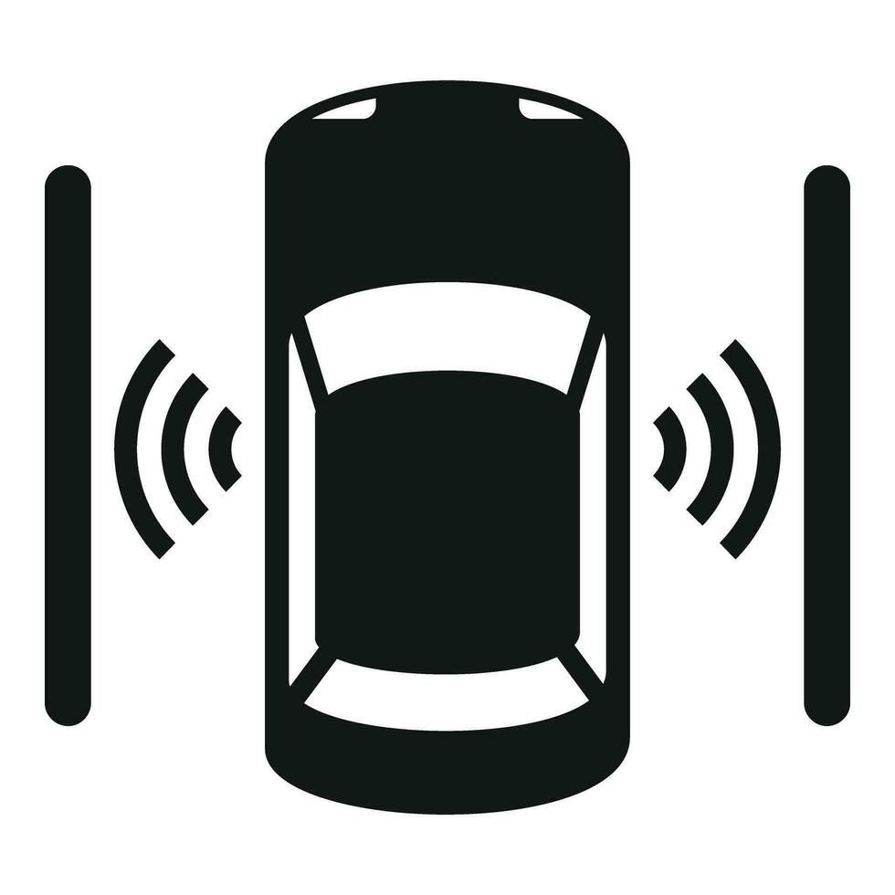 Auto road safety icon simple vector. Sensor control vector