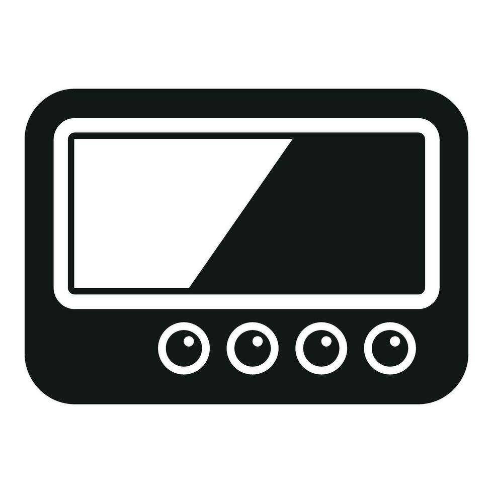 Carsharing taximeter icon simple vector. Traffic face app vector