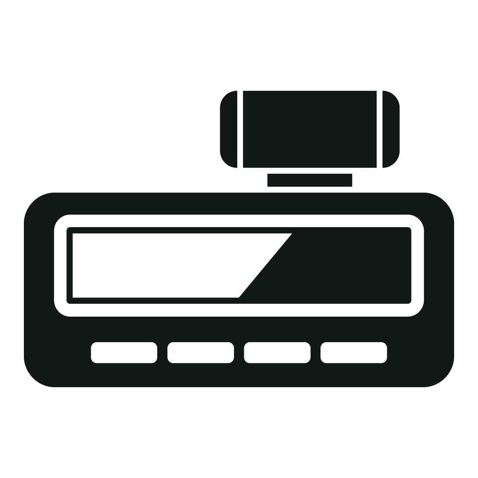 Meter fare control icon simple vector. Trip auto delivery vector
