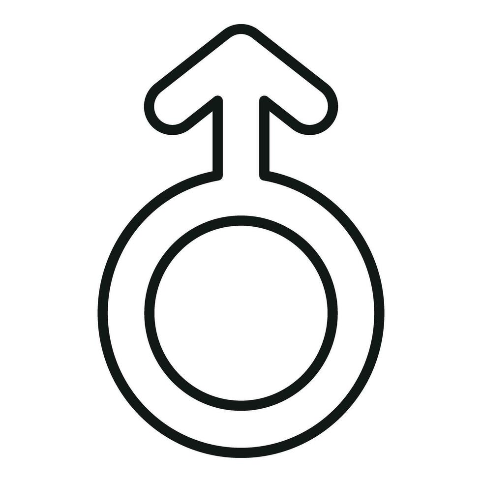 Male sign icon outline vector. Gender man poster vector