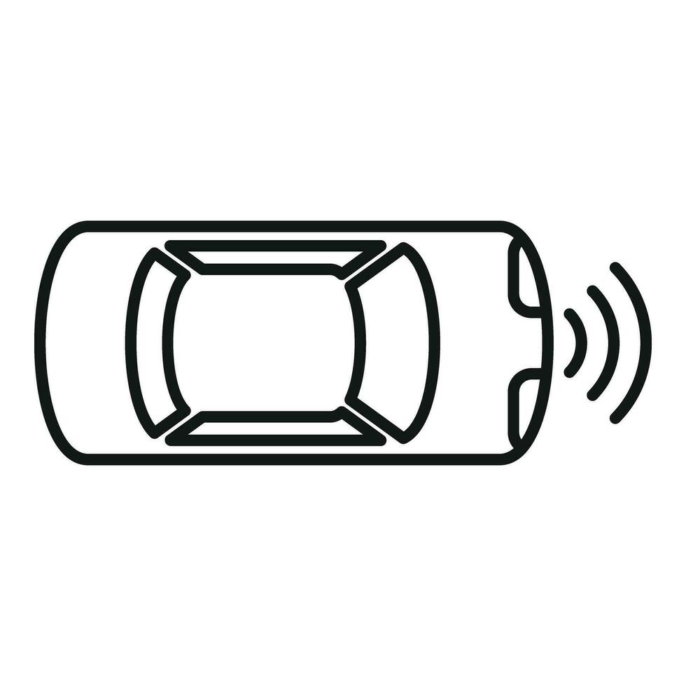 conducir seguro accidente icono contorno vector. ver detener controlar vector