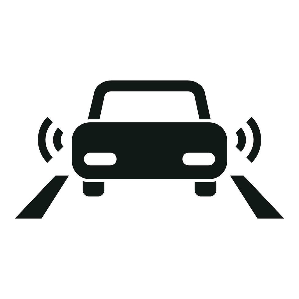 Road sensor control icon simple vector. Safety system vector