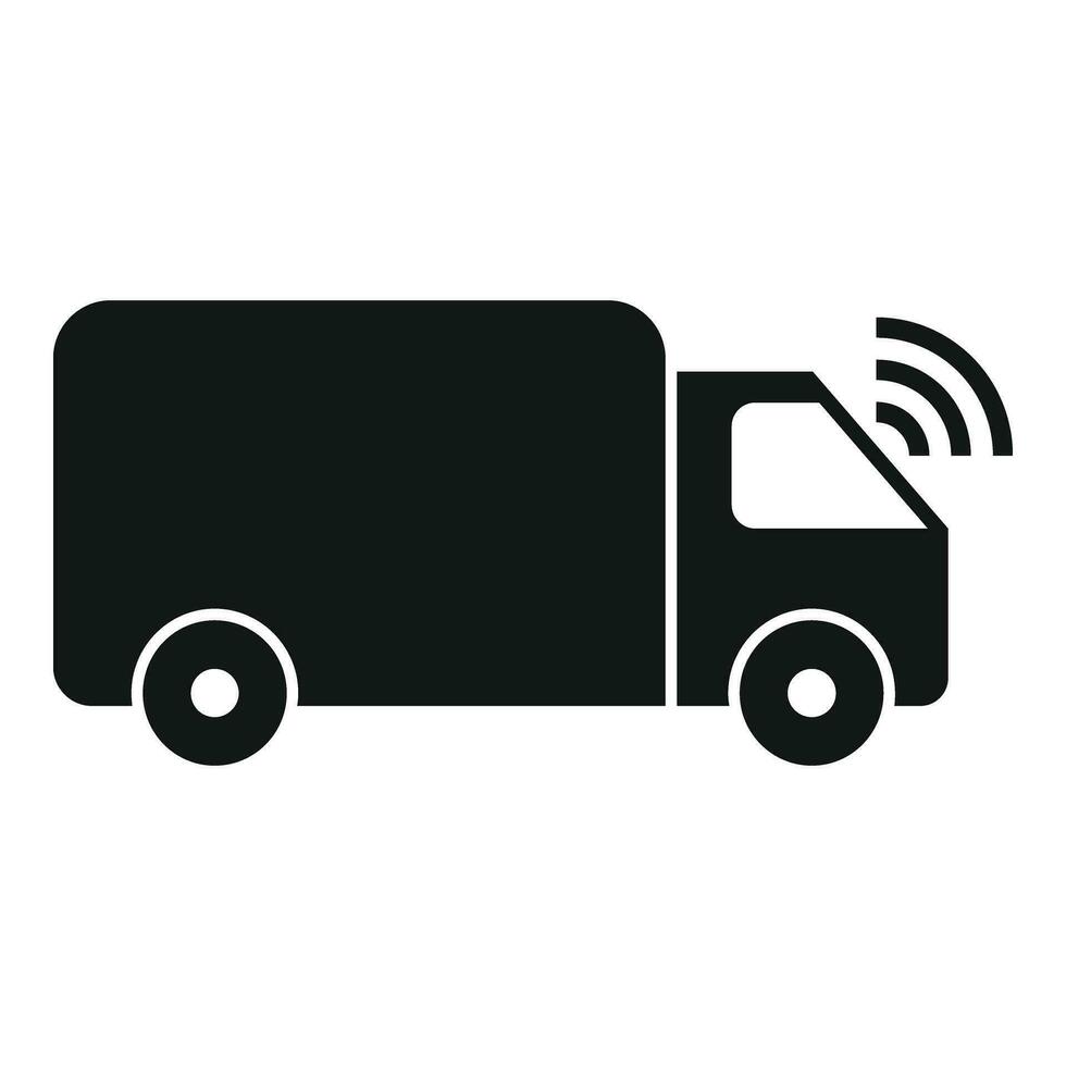 Truck sensor control icon simple vector. Safety traffic vector