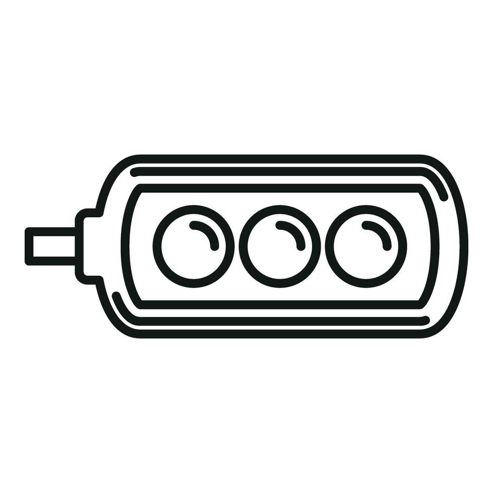 la carretera sensor cámara icono contorno vector. cuidado detener ver vector