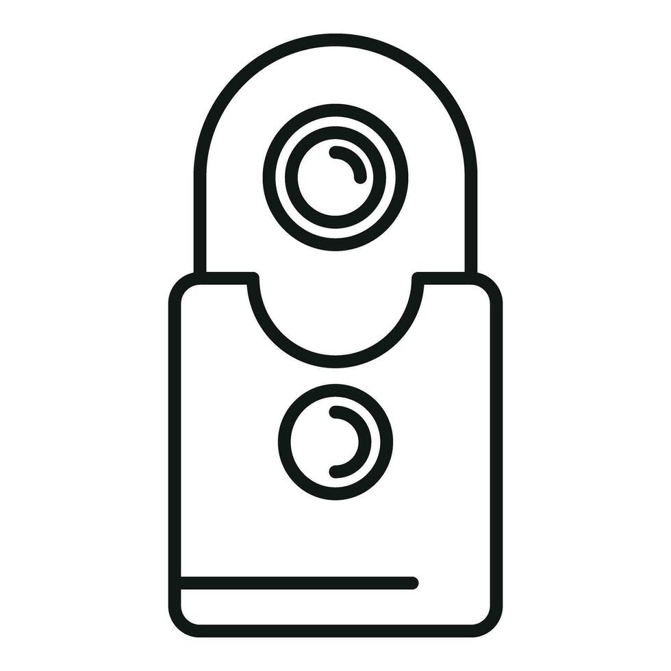 Road sensor control icon outline vector. Detector stop view vector