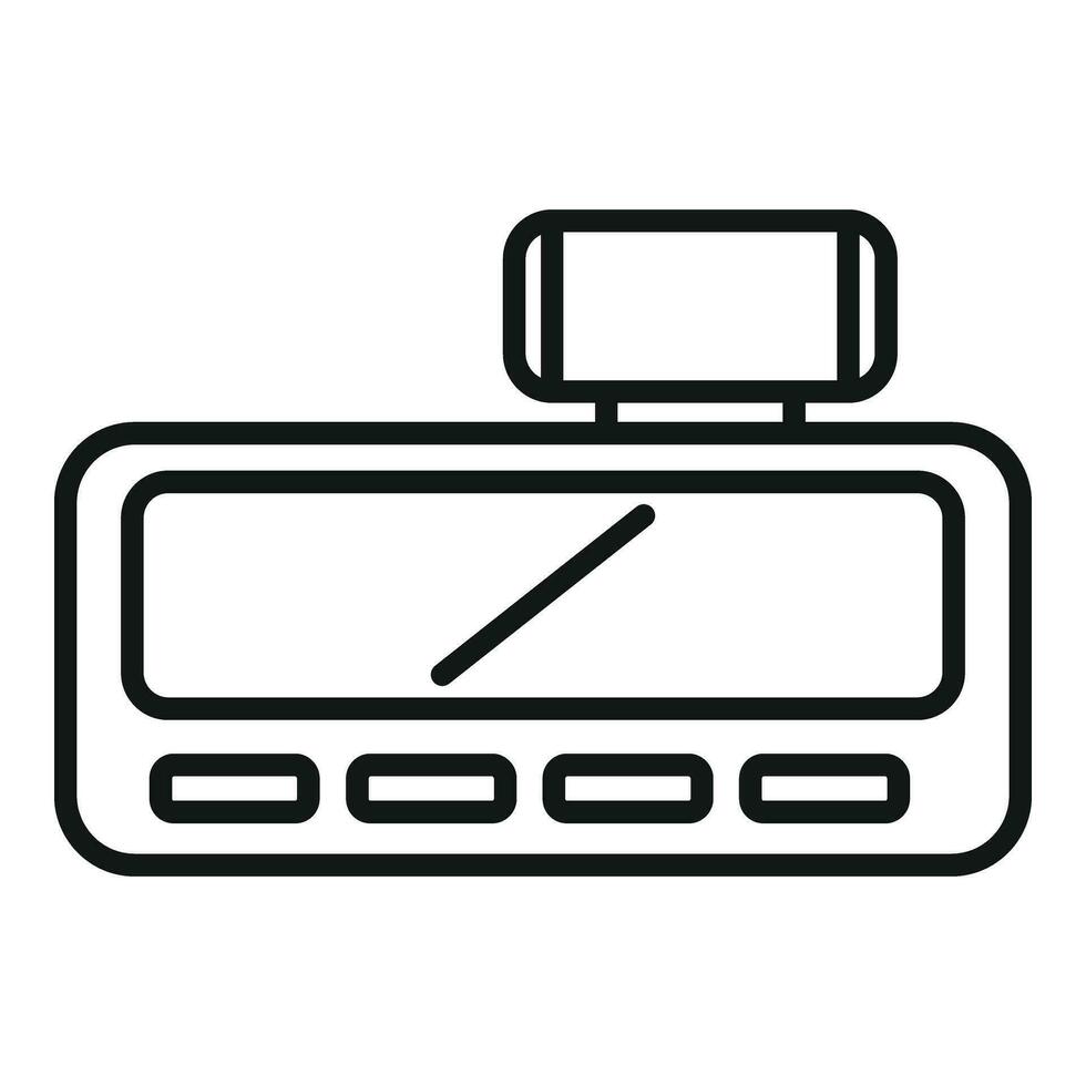 Taximeter monitor device icon outline vector. Transport counter ride vector